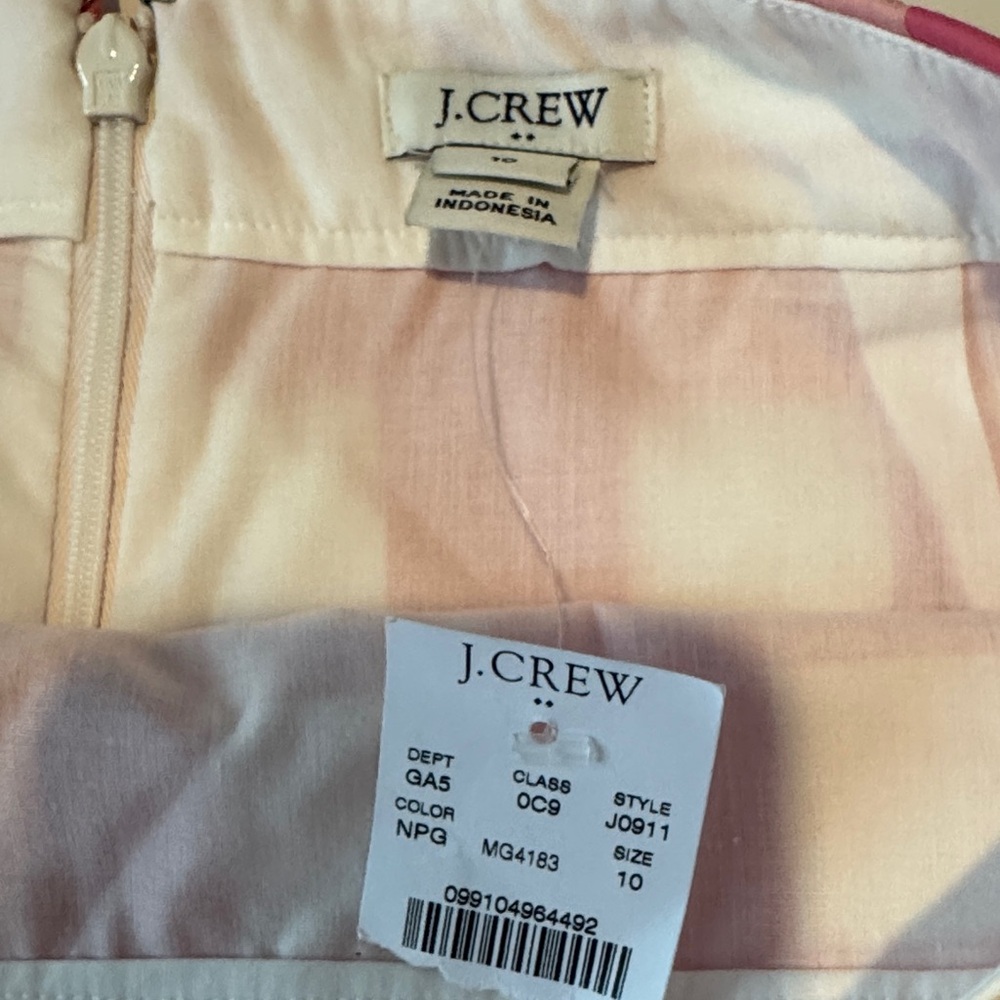 J. Crew Pink & Red Gingham Ruffle Mini Skirt - Picture 2 of 5
